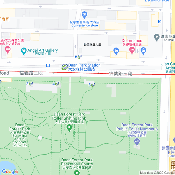 大安森林公園出口地圖