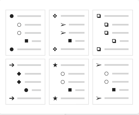 stickies bullet points