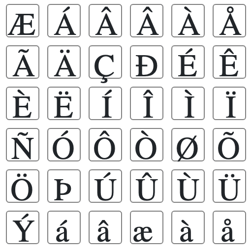 Latin letters